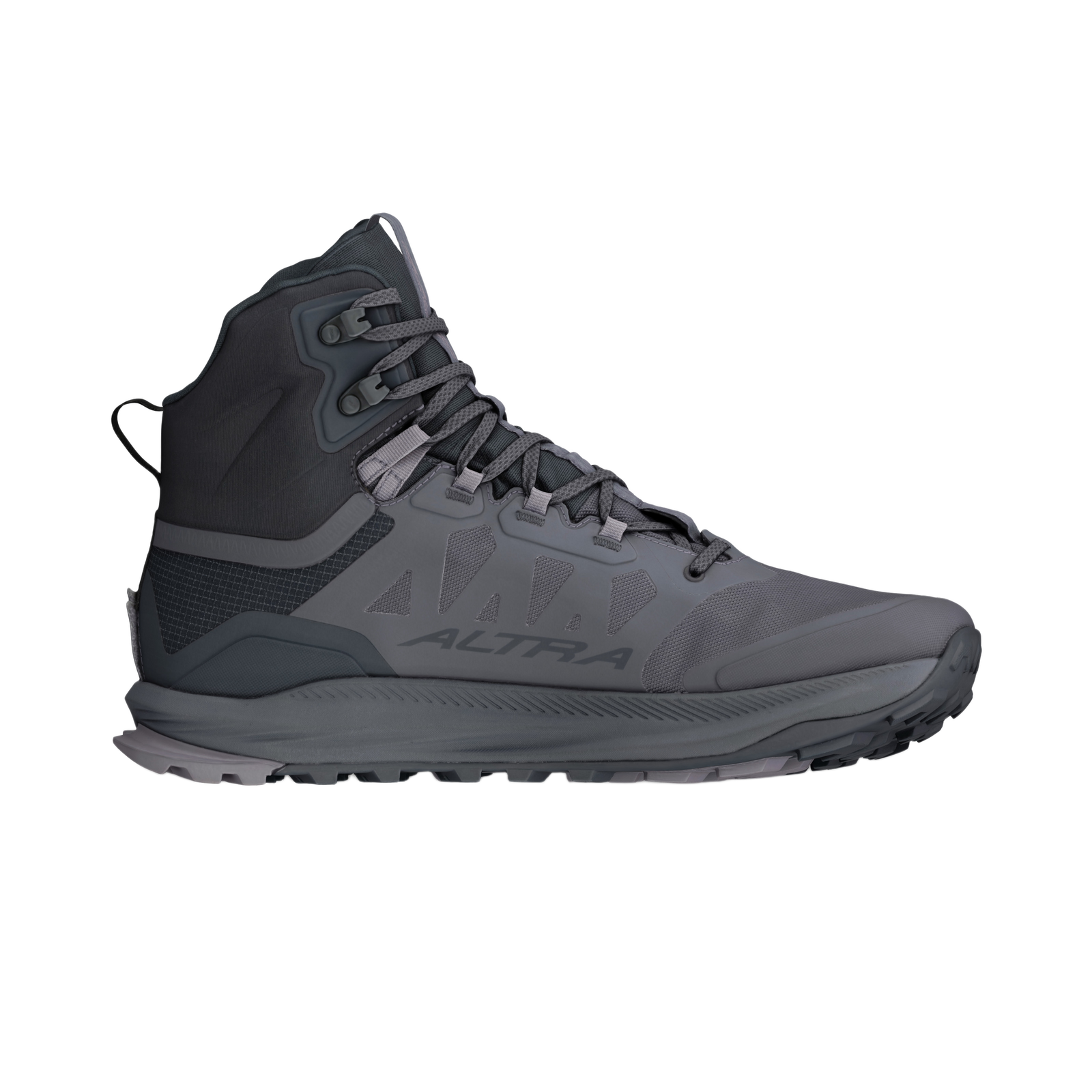 Men's Lone Peak 9 Waterproof Mid Black/Gray - ver - 4