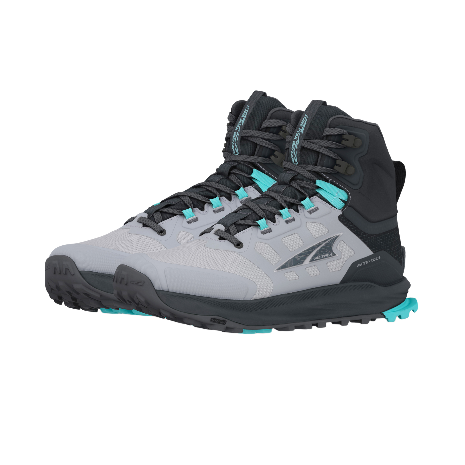 Women's Lone Peak 9 Waterproof Mid Black/Gray - ver - 5